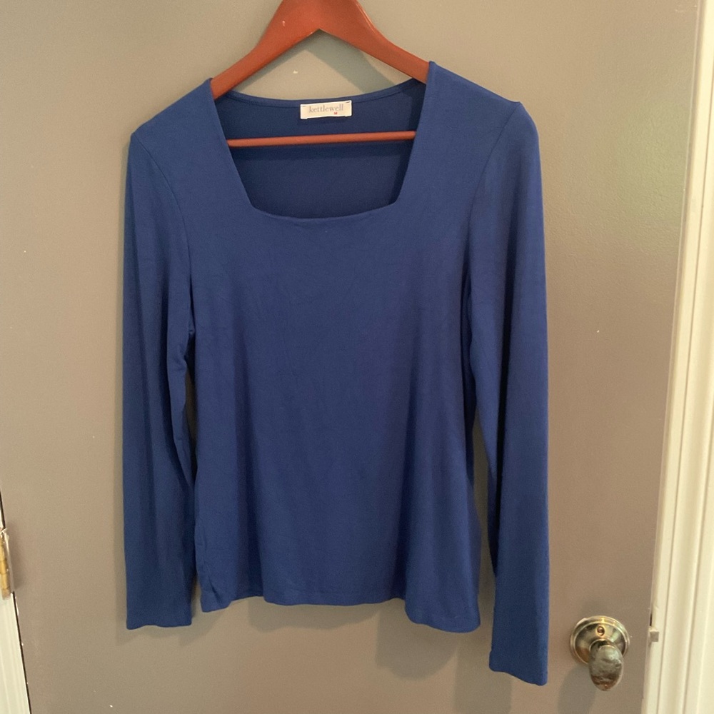 Kettlewell Jodi Square Neck Long Sleeve in Bright Navy